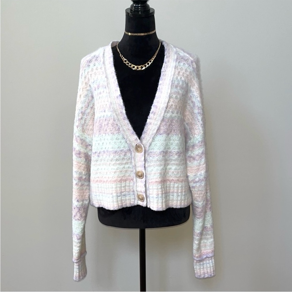 Pastel Fuzzy Cardigan